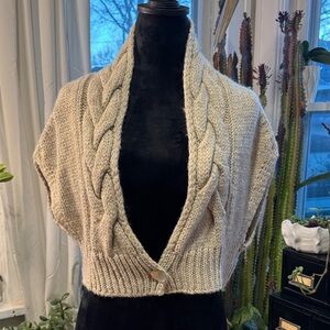 H&M Beige Cable Knit Shrug